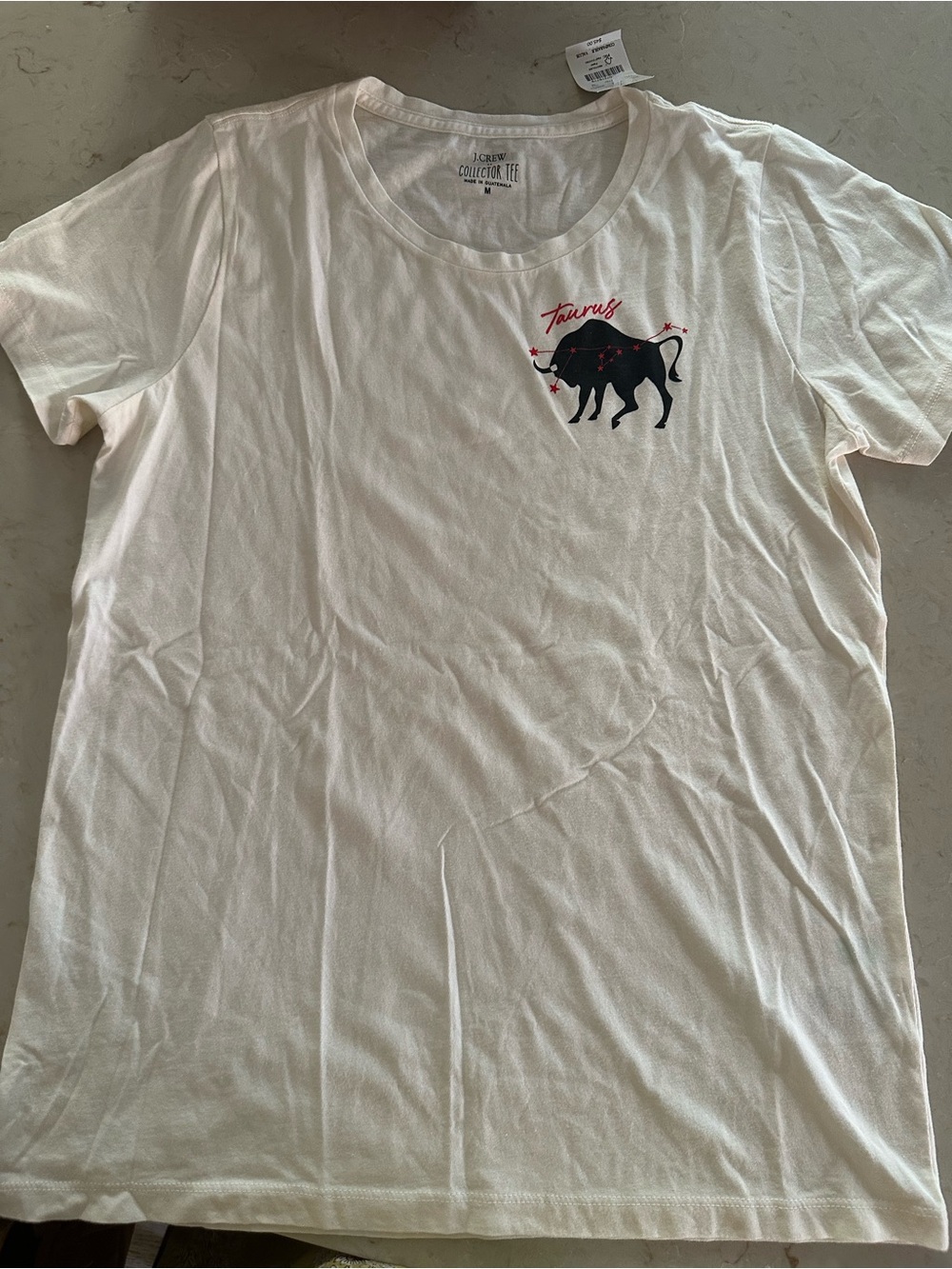 J. Crew White Taurus Graphic Short Sleeve Tee